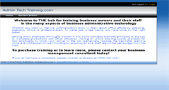 Desktop Screenshot of admintechtraining.com